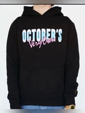 OVO Vice Pullover Cotton Black Hoodie Size S